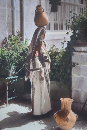 Seven Hand-Colored Photographs of Subjects and Architecture in Jerusalem, c. 1890s-1920s.
