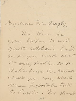 Item #List1817 Autograph Letter Signed to Albert Bagby Regarding a Lecture at the Newport Town...