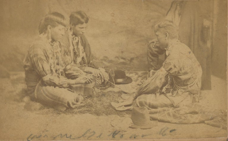 Item #List1915 Carte-de-Visite of Three Meskwaki Subjects in Mixed Attire, c. 1860s. American Indian History - Meskwaki, Joseph L. Hudson.