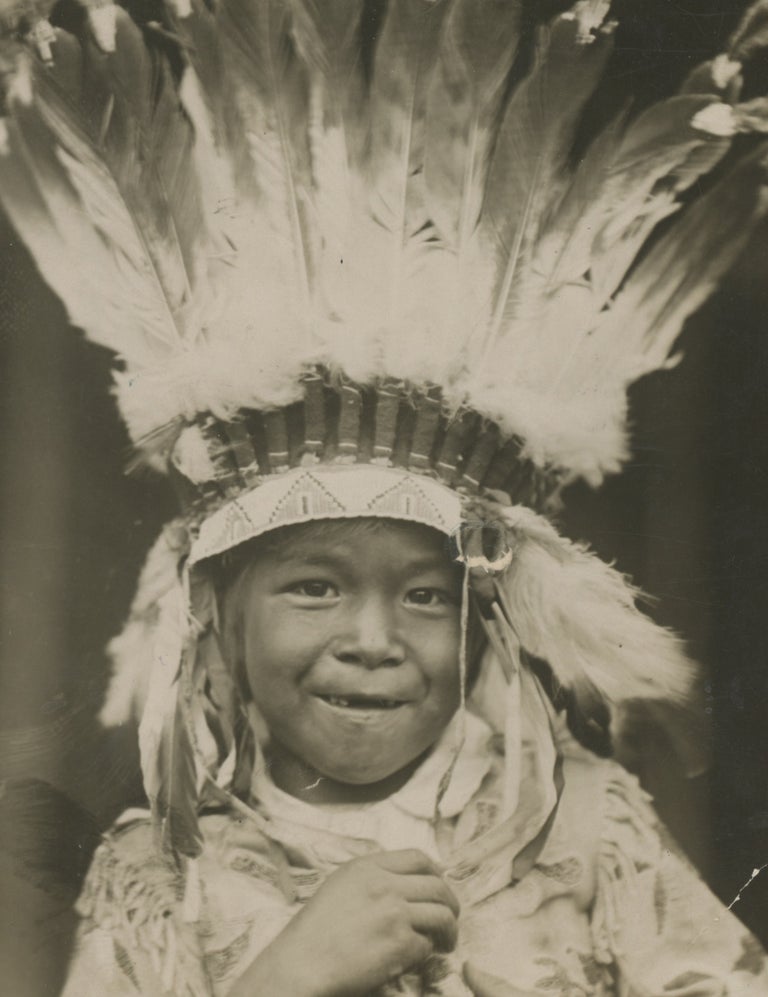Item #List1921 Portraits of Little Holy Flower, Hold His Hand, and Come in Camp, Three American Indian Child Performers at the ‘Red Man Spectacle,” Earl’s Court, 1909. American Indian Performers - London, The Golden West, American Industries Exposition.