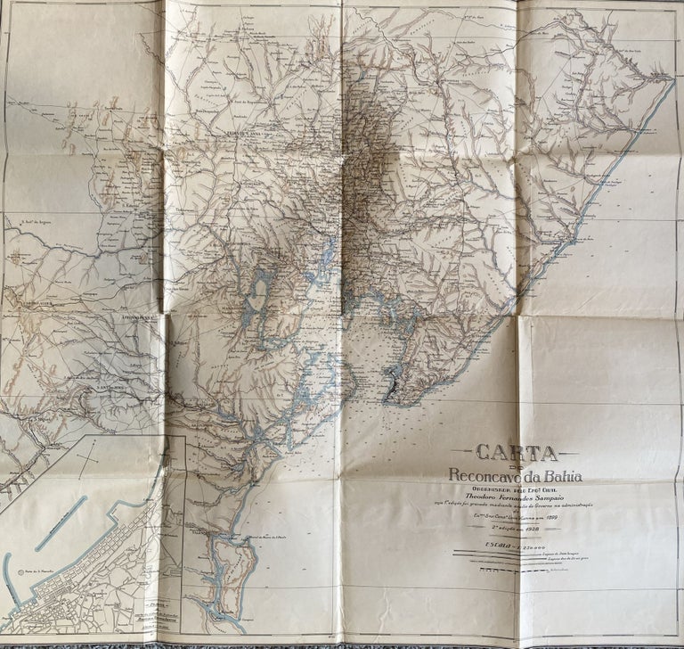 Item #List1922 Carta de Reconcavo de Bahia. Brazil - Cartography, Teodoro Sampaio, Afro-Brazilian Cartographers.