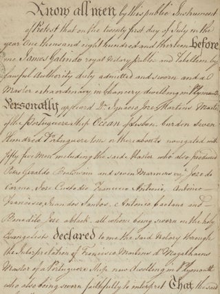Item #List1947 A Manuscript ‘Public Statement of protest’ Recording the Hostile Actions of a...