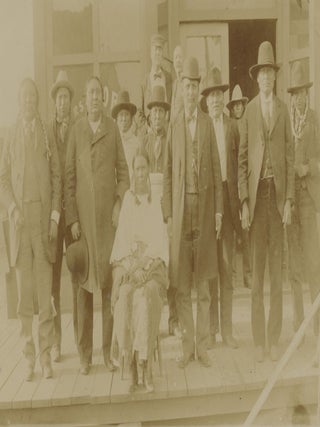 Item #List2014 Photograph of a Group of Indigenous Subjects including Ado-Ete at Fort Sill,...