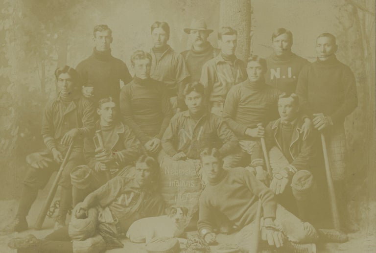 Item #List2015 Photograph of the Nebraska Indians Baseball Team, 1909. American Indian History - Sports - Baseball, Nebraska Indians.