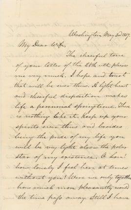 Autograph Letter, Signed, by James Denver as Commissioner of Indian Affairs to his Wife Louise Rombach Denver , Describing Crime on the Baltimore & Ohio Railroad and Referencing the Plug Uglies, 1857.