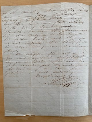 Letter from Edwin Percy Whipple to Elizabeth Oakes Smith, Praising her Writing and Excoriating the State of American Theater, 1851.