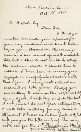 Item #List2101 Autograph Letter Signed Discussing a Speaking Engagement and Involvement in...