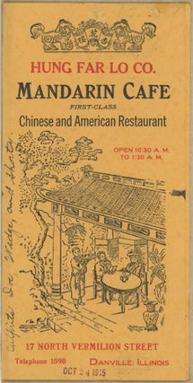 Item #List2109 Hung Far Lo Co. / Mandarin Cafe / First-Class Chinese and American Restaurant....