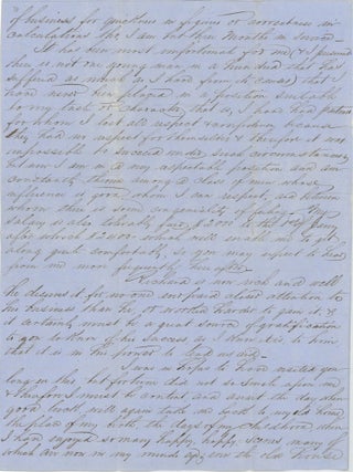 A Lengthy Letter Detailing Family in New Orleans and a Nearby Plantation and Discussing The Insurance Business and Current Affairs, 1854.