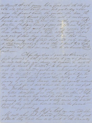 A Lengthy Letter Detailing Family in New Orleans and a Nearby Plantation and Discussing The Insurance Business and Current Affairs, 1854.