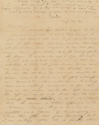 Item #List2320 Member of Stephen Austin’s Colony Letter Regarding the Estate of Moses...