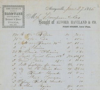 Item #List2417 A Group of Documents, Printed and Manuscript, Relating to Marysville in the...
