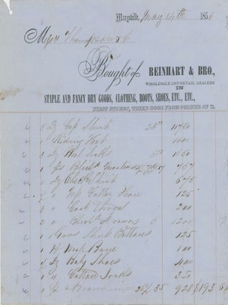A Group of Documents, Printed and Manuscript, Relating to Marysville in the 1850s, Including Several Original Land Claims.