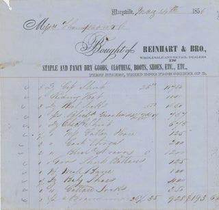 A Group of Documents, Printed and Manuscript, Relating to Marysville in the 1850s, Including Several Original Land Claims.