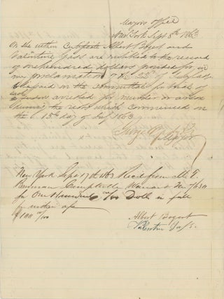 Item #List2435 Document Noting the Capture of Patrick Keegan and Patrick O’Brien for the Murder...