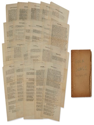Item #List2441 An Archive of Songs, Some Annotated, and a Partial Draft of Woody Guthrie’s Hard...