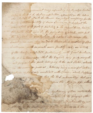 Item #List2522 Fair Copy of a Speech by Baron de Carondelet Regarding the Maintenance of Troop...
