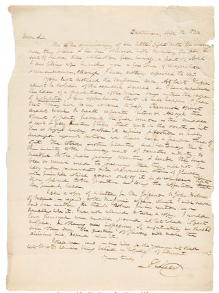 Item #List2526 A Letter Written by the Publisher Hezekiah Niles Discussing the Missouri...