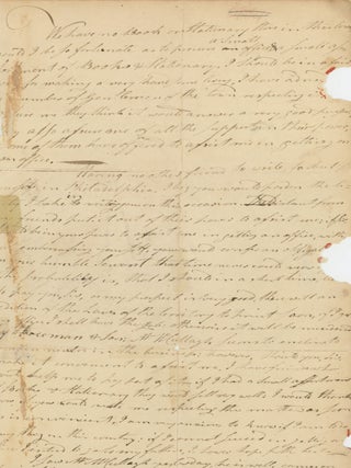 Item #List2527 Letter from Joseph Carpenter, Future Publisher of the Western Spy, to Philadelphia...