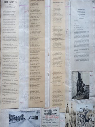 Scrapbook Documenting the Mexican Border Service Campaigns of 1916-1917, with an Unrecorded Map of the Campaign in Hidalgo County in 1916.