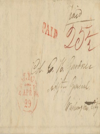 Item #List2539 Lengthy Soldier’s Letter Written in the Aftermath of the War of 1812, Discussing...