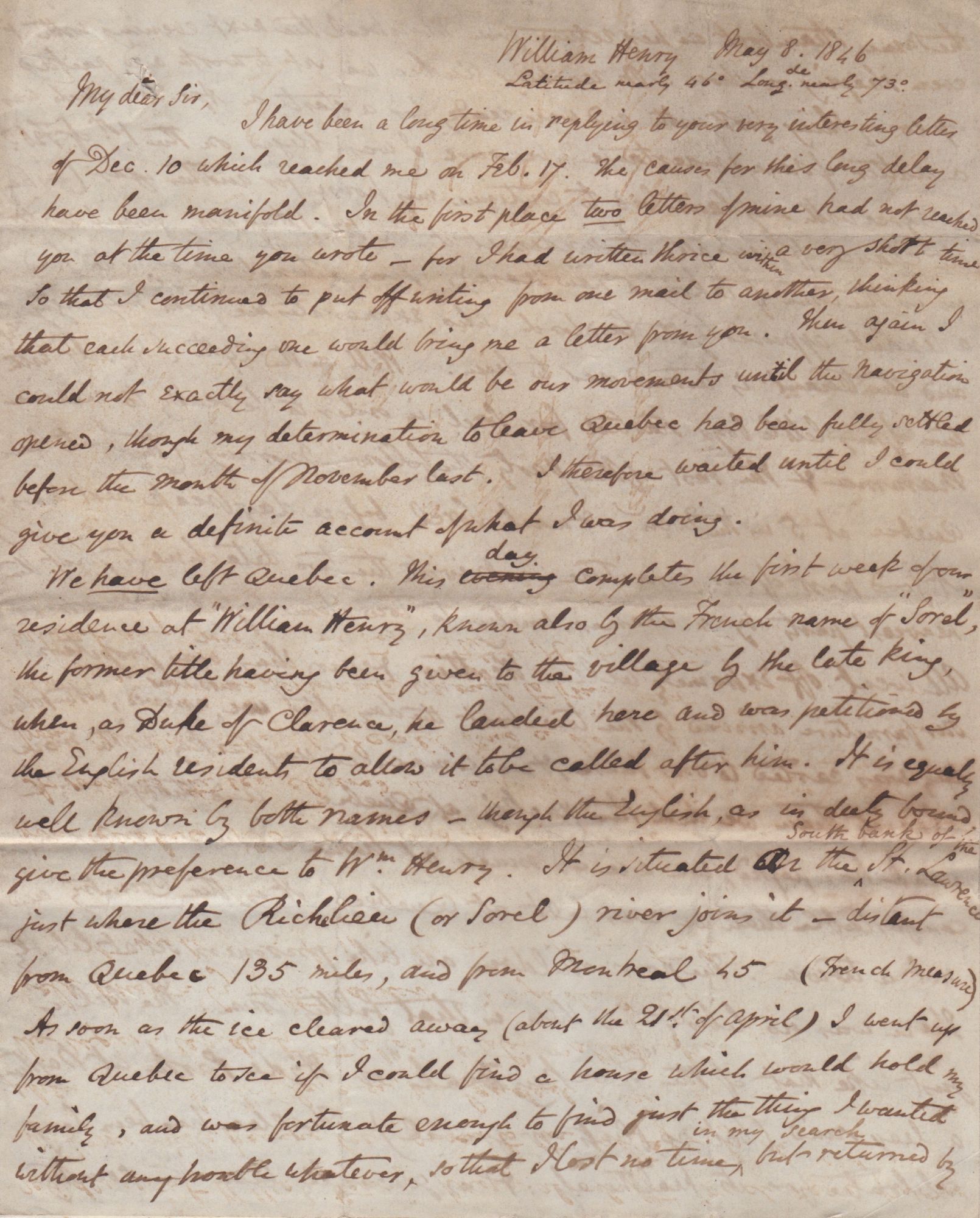 Augor Letters Letters from Edmund John Senkler Describing Life In 1840s Canada ...