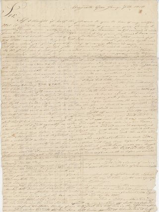Item #List2715 A Letter Written from Augusta, Georgia, Describing the Author’s Voyage from...