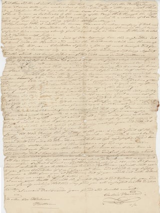 A Letter Written from Augusta, Georgia, Describing the Author’s Voyage from Boston to Augusta, Georgia in 1818.
