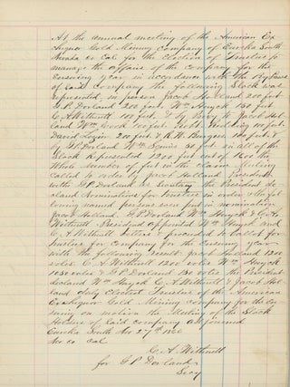 Accounting Ledger for the American Exchequer Gold Mining Company, 1866–1868.