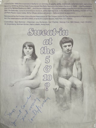 Item #List2843 Poster Invitation to a Cooper Union Alumni Event, Signed by Alum Lou Dorfsman....