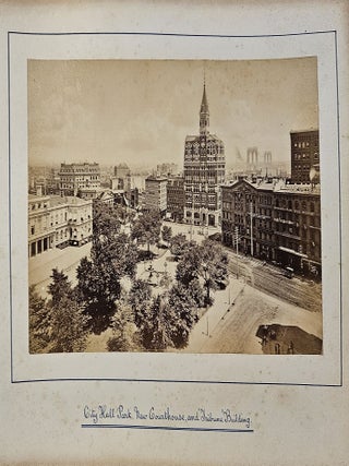 Photo Album Documenting an Irish Tourist's Trip to New York City in 1886.