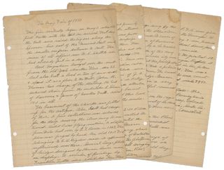 Archive of an Amateur Historian’s Writings on Small-Town Ohio History, Including His Family’s Settler Story and His Experience Teaching in Appalachian Ohio, and His Short Fiction Inspired by the Region.