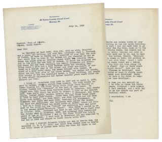 Correspondence, Notes, and Photographs of Euro-American Settlers of South Dakota Concerning Life and Times in the Dakota Territory c. 1884 and an Incident in the Early Political History of the State of South Dakota c. 1891.