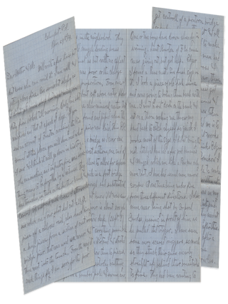Cowles Family Archive, with Letters Written by Leman Cowles from the Philippines During the Spanish-American War and Philippine Insurrection, and Various Items Kept by Cowles During His Service Including a Scarce Map of American Military Operations in the Region.