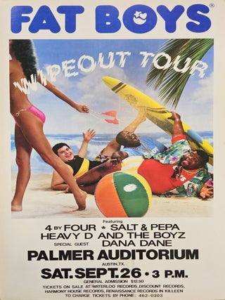 Item #List2883 Poster for the Fat Boys’ 1987 Wipeout Tour, Austin Texas. Concert Posters...