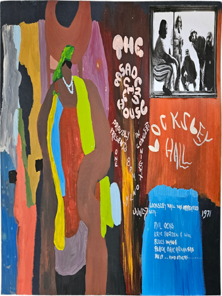 Item #List2884 Painted Poster Advertising Psychedelic Band Locksley Hall at the Che House,...