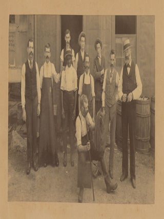 Item #List2915 Late 1800s Cabinet Card Showing a Mixed-Race Group of Workers. African-Americana...