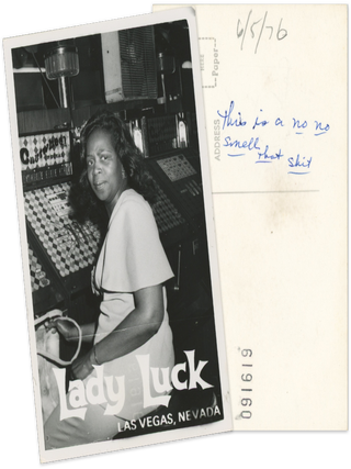 Item #List2916 Real Photo Postcards of “Vickie” and “Cliff” at the Lady Luck Casino....