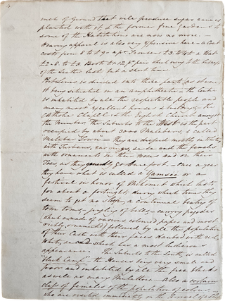 1830 Letter Written from Mauritius, Describing Economic and Social Conditions on the “Ebony Isle”.