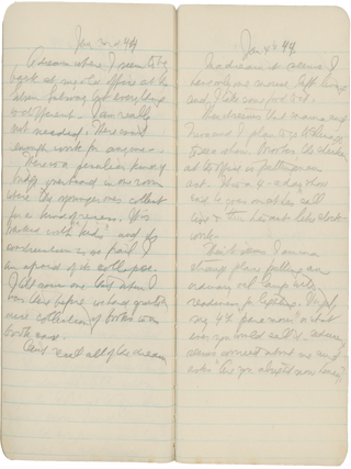 Early 1940s Dream Journal of an Anonymous Midwestern Woman.