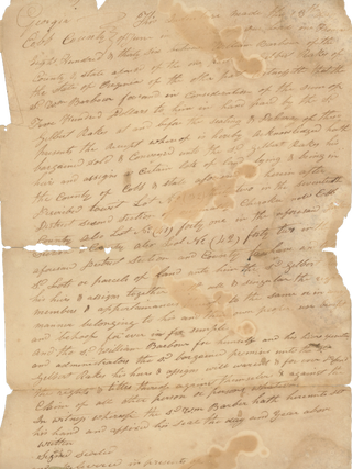 Item #List2949 Three Contracts Selling Plots of Land in Early Cobb County, Georgia, Following the...