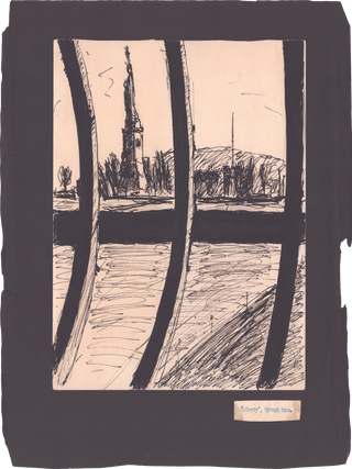 Item #List2962 Portfolio of Drawings and Memoir Documenting a Forty-Day Internment at Ellis...
