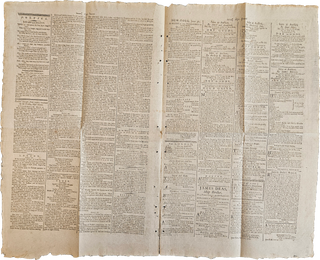 June 30, 1789 edition of the New-York Daily Gazette, with Reports on the French Revolution and Relations with Indigenous Americans, and Including an Advertisement for the Return of Two Escaped Enslaved Men.