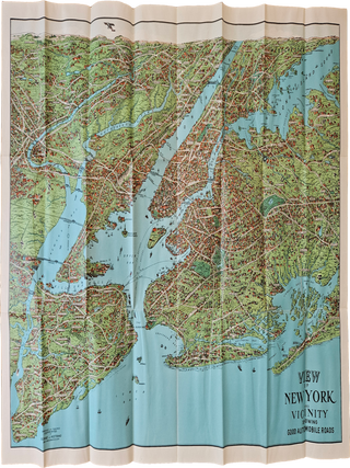 Item #List2973 “View of New York and Vicinity Showing Good Automobile Roads” with “The Only...