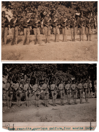 Item #List2984 Two Press Photos of Moro Constabulary Recruits. Philippine-American War –...