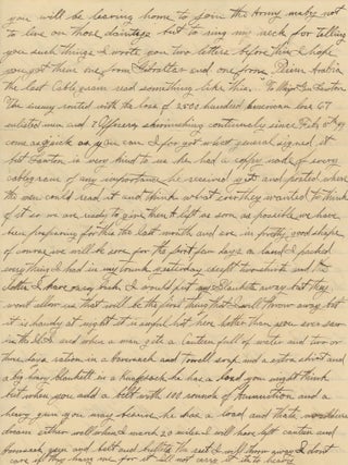 1899 Letter from a Soldier on His Way to the Philippines Describing Sri Lanka, Singapore, and Life Aboard the Transport Ship.