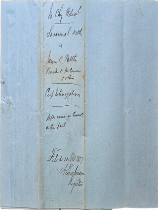Two 1857 Legal Documents Concerning a Married Woman’s Right to the Sole Ownership of an Enslaved Woman and Her Children.