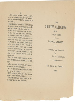 Item #List3029 The Shorter Catechism With Proof Texts. Compiled, And Translated By, Rev. A. N....