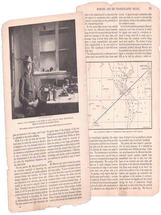 Seven Press Photographs of Italian Inventor Guglielmo Marconi, with a 1902 Article about Him from The Century Magazine.