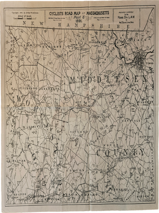 Item #List3031 Nine Cyclists’ Road Maps of Massachusetts, Prepared for the Massachusetts...